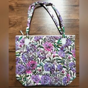 VERA BRADLEY Carson North South Tote in Lavender Meadow, NWT
